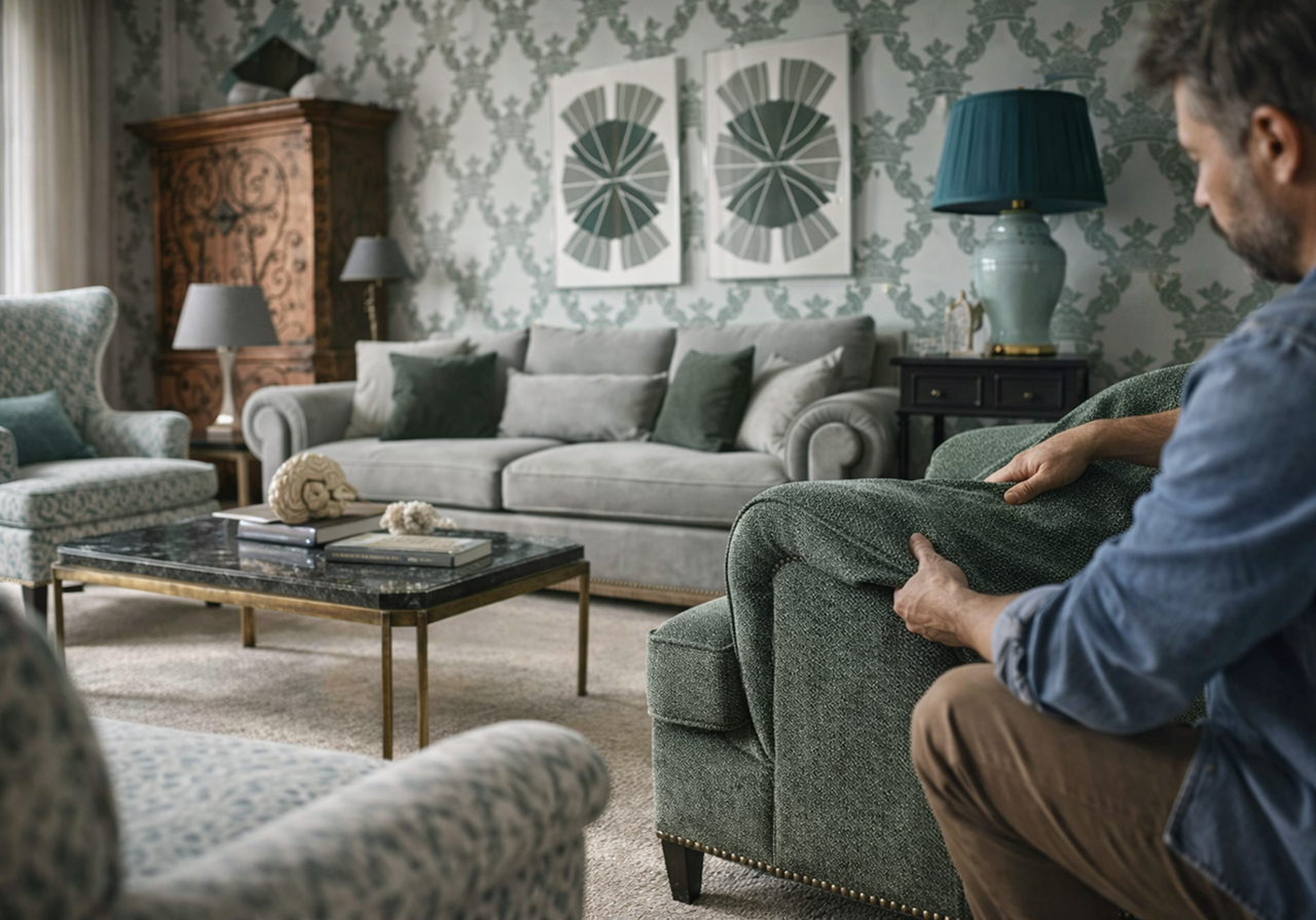 Professional furniture upholstery